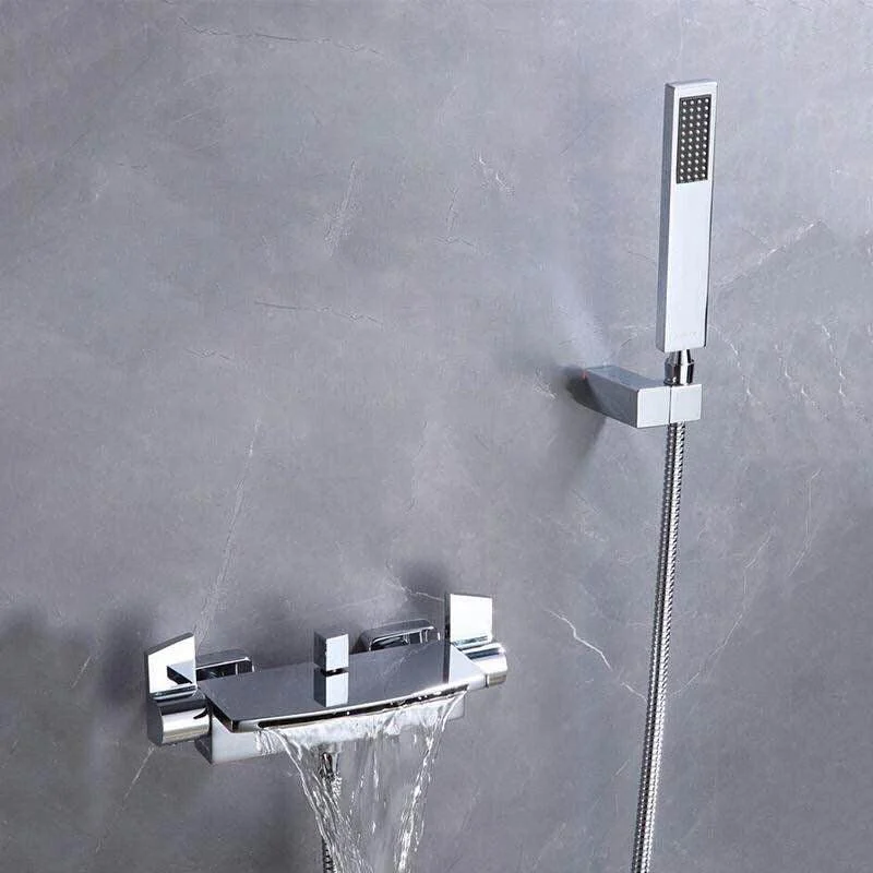 Waterfall Bath Tap Adjustable Water Flow Wall Mounted Bathroom Tap -Bathlova