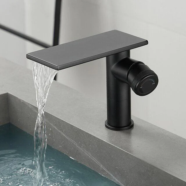 Waterfall Bathroom Tap Basin Taps Black Sink Single Handle Tap -Bathlova