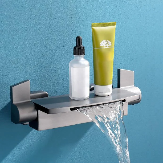 Waterfall Bathtub Tap Wall Mounted Bathroom Tap with Two Handle -Bathlova