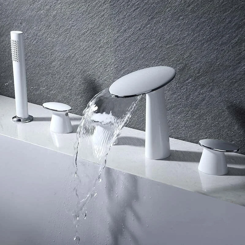 Waterfall Bathtub Tap with Shower Deck Mounted Split Body Tap -Bathlova