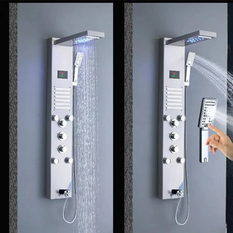 Waterfall Shower Panel Tap LED Light Body Massage Jets -Bathlova