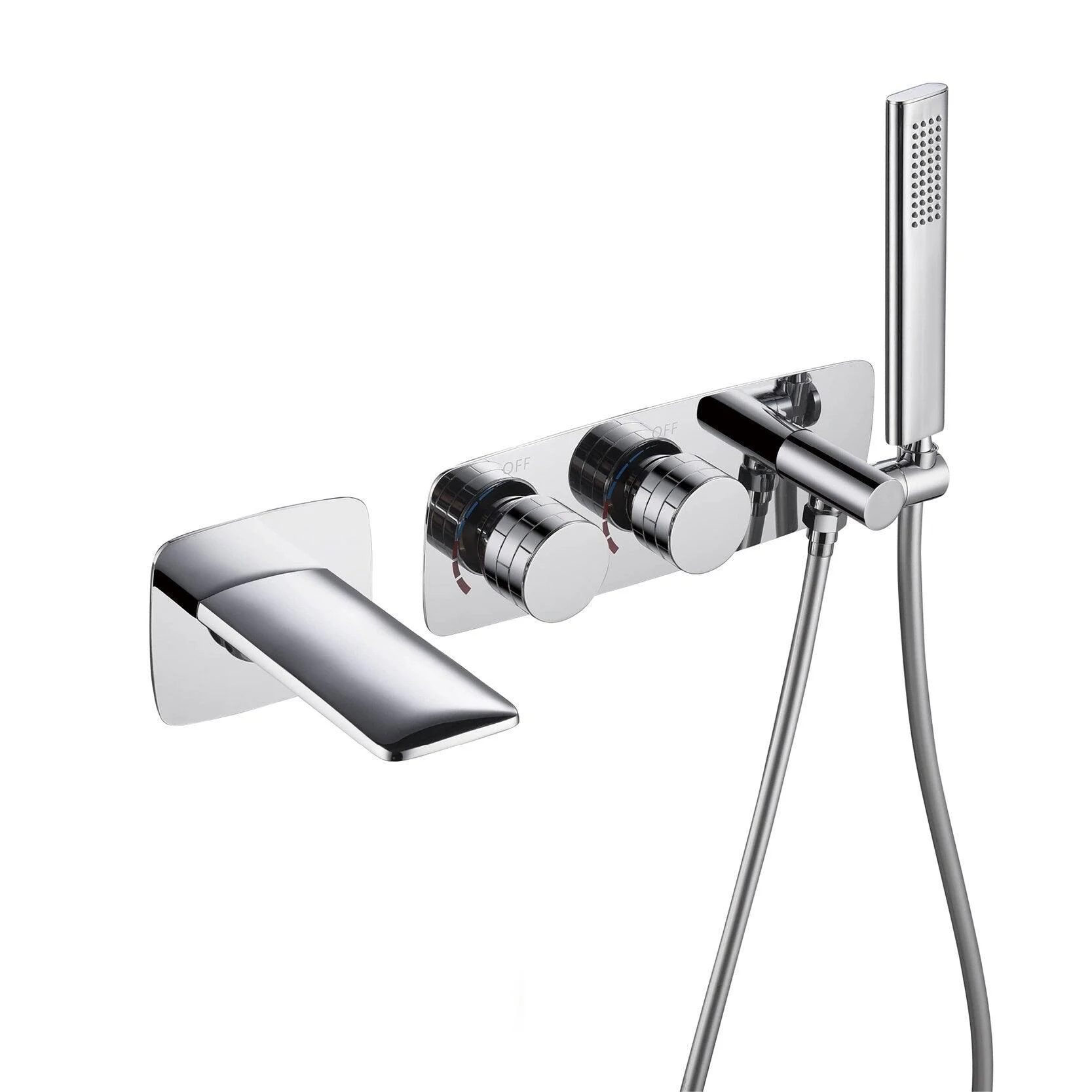 Waterfall Shower Set Double Handle Wall-Mounted Bathtub Tap -Bathlova