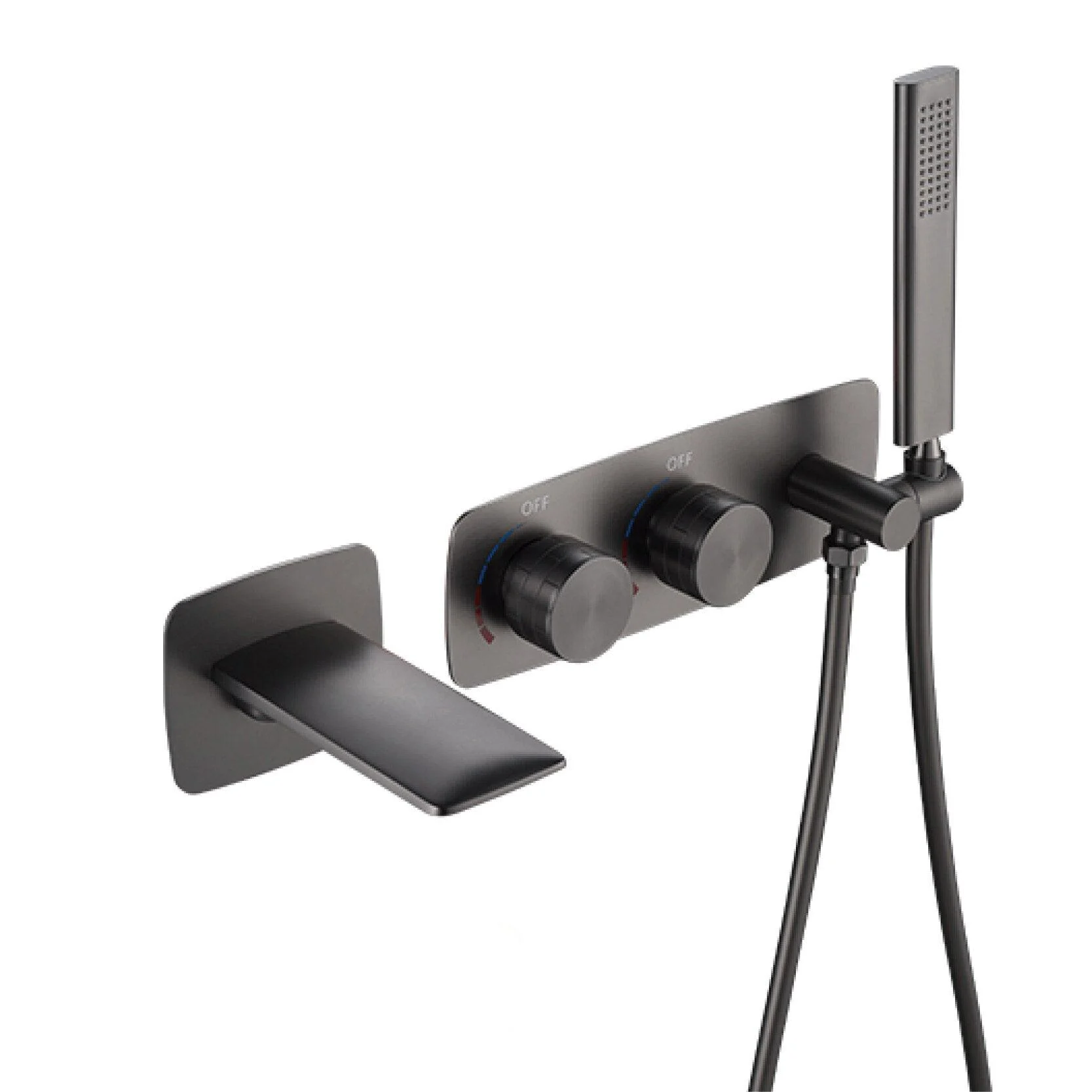 Waterfall Shower Set Double Handle Wall-Mounted Bathtub Tap -Bathlova