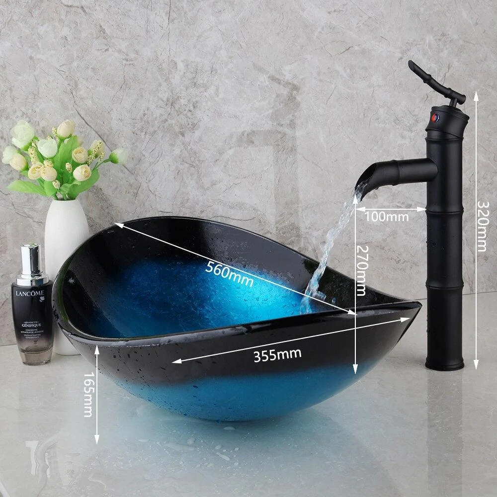 Waterfall Spout Basin Tap Washbasin Tempered Glass Tap Mixer Tap -Bathlova