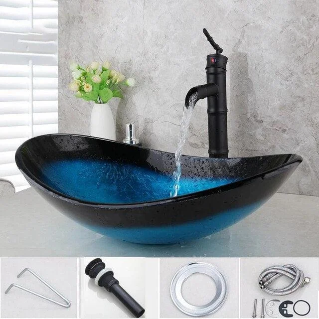 Waterfall Spout Basin Tap Washbasin Tempered Glass Tap Mixer Tap -Bathlova