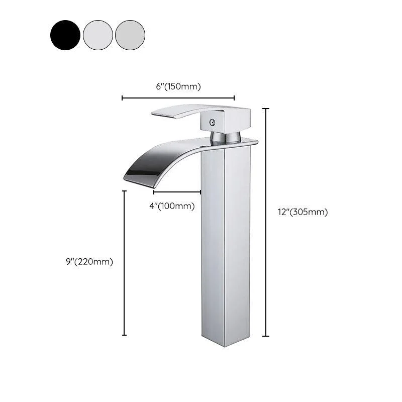 Waterfall Spout Sink Bathroom Tap Light Luxury Basin Lavatory Tap -Bathlova