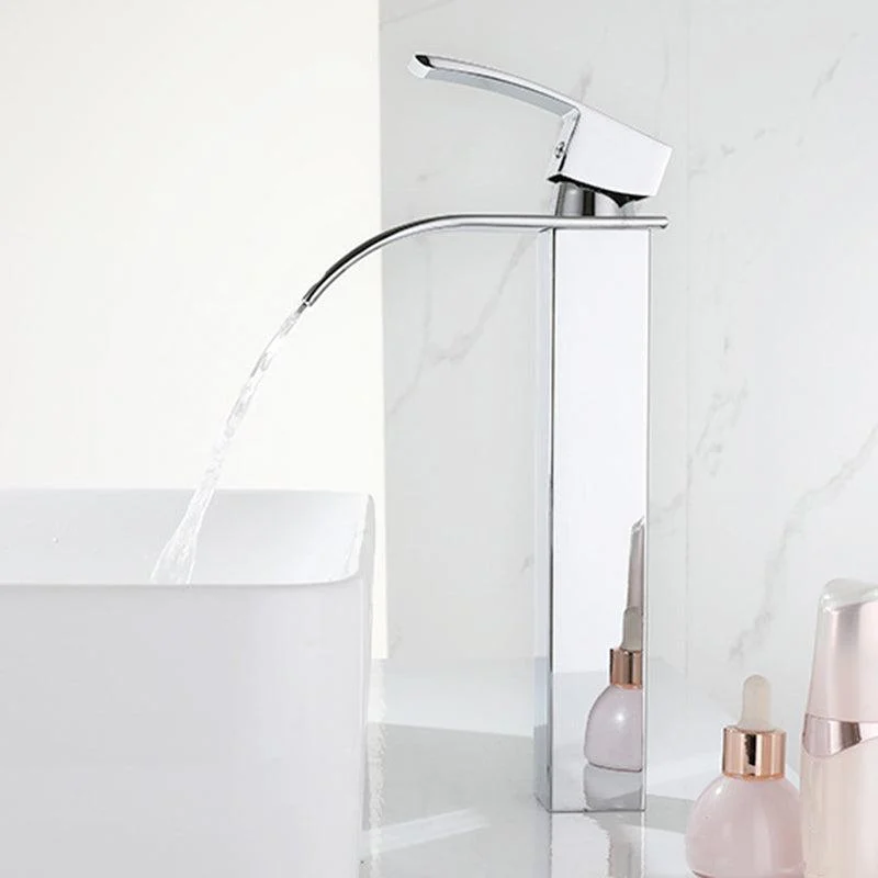 Waterfall Spout Sink Bathroom Tap Light Luxury Basin Lavatory Tap -Bathlova