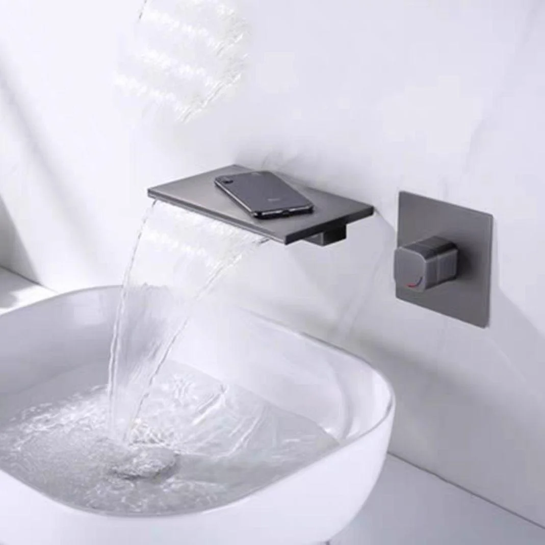 Waterfall Spout Tub Tap Trim Metal Knob Handle Bathtub Tap -Bathlova