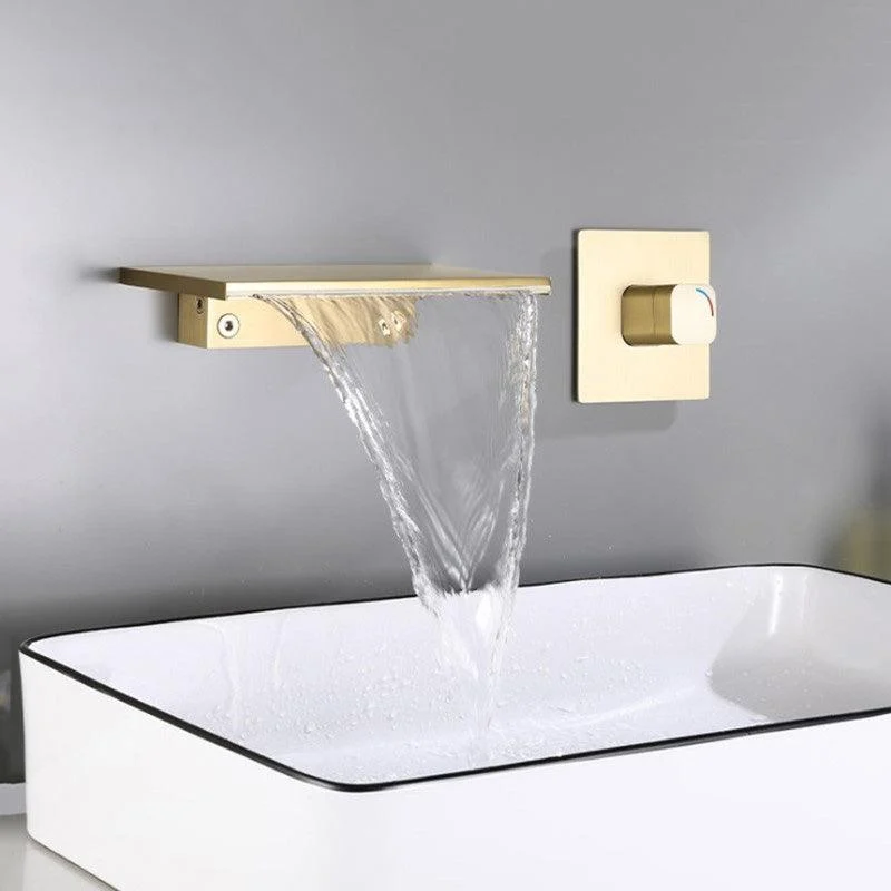 Waterfall Spout Tub Tap Trim Metal Knob Handle Bathtub Tap -Bathlova