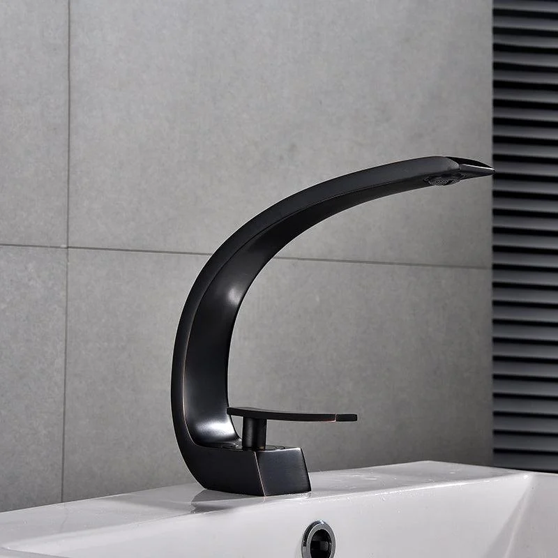 Waterfall Spout Widespread Lavatory Tap Modern Lever Handles Sink Tap -Bathlova