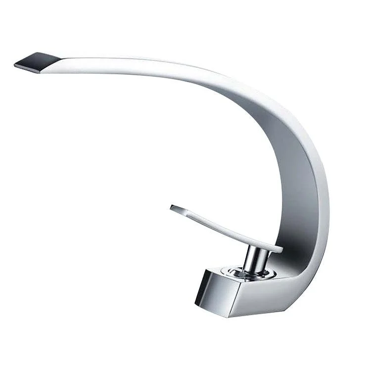 Waterfall Spout Widespread Lavatory Tap Modern Lever Handles Sink Tap -Bathlova