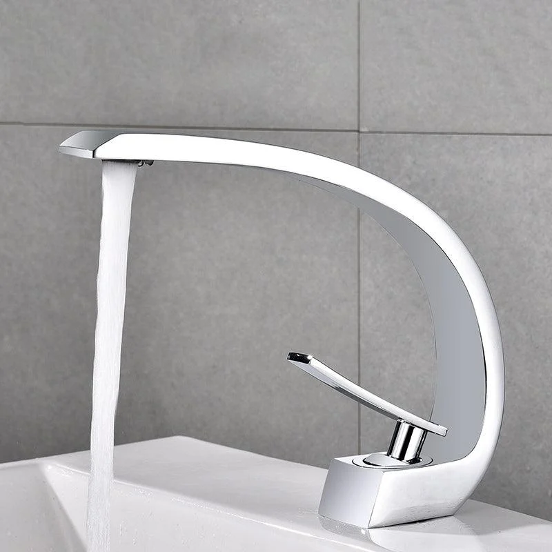 Waterfall Spout Widespread Lavatory Tap Modern Lever Handles Sink Tap -Bathlova