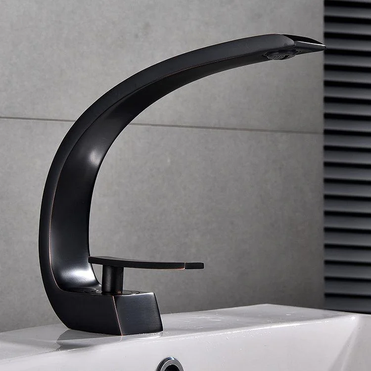 Waterfall Spout Widespread Lavatory Tap Modern Lever Handles Sink Tap -Bathlova