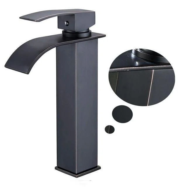 Waterfall Type Deck Mount Single Handle Basin Sink Tap -Bathlova