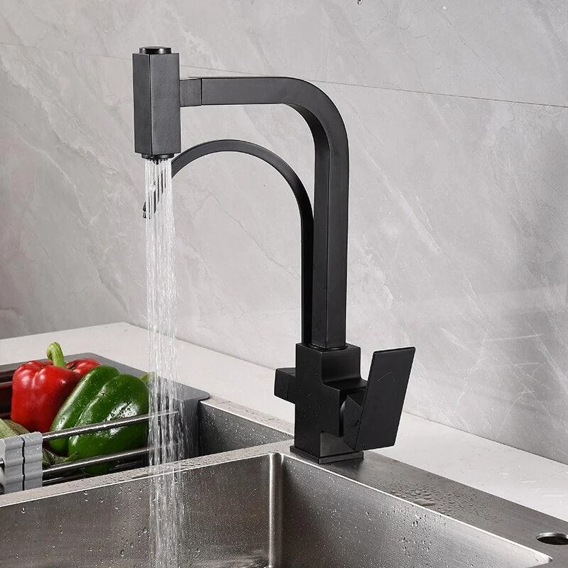 Waterfilter Taps Kitchen Tap Dual Handle Deck Mounted Mixer Tap -Bathlova