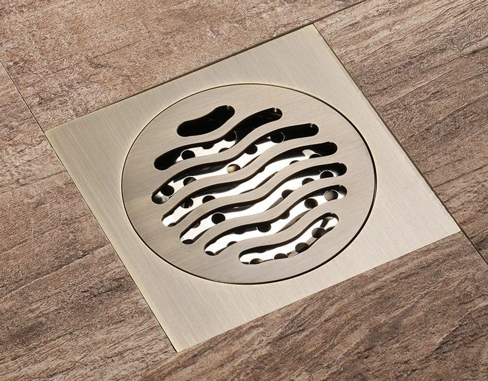 Wave Style Bathroom Shower Floor Drain -Bathlova