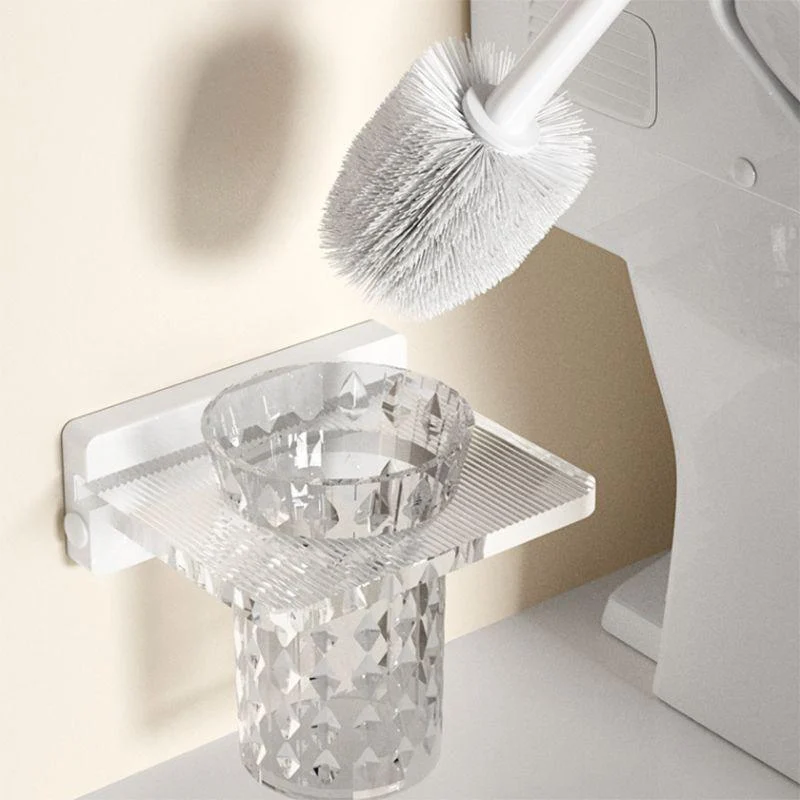 White Metal & Acrylic Bathroom Accessory as Individual or as a Set with Bath Shelf -Bathlova