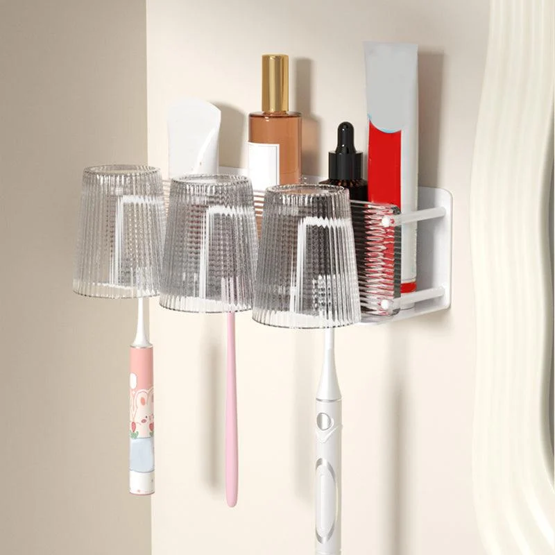 White Metal & Acrylic Bathroom Accessory as Individual or as a Set with Bath Shelf -Bathlova