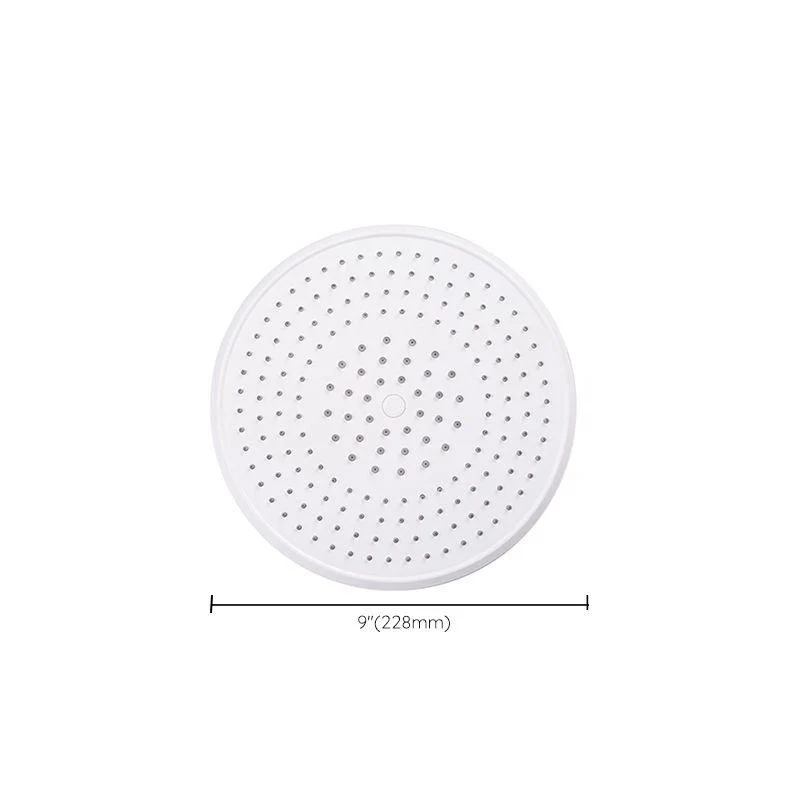 White Metal Shower Head Combo Modern Round Fixed Shower Head for Bathroom -Bathlova