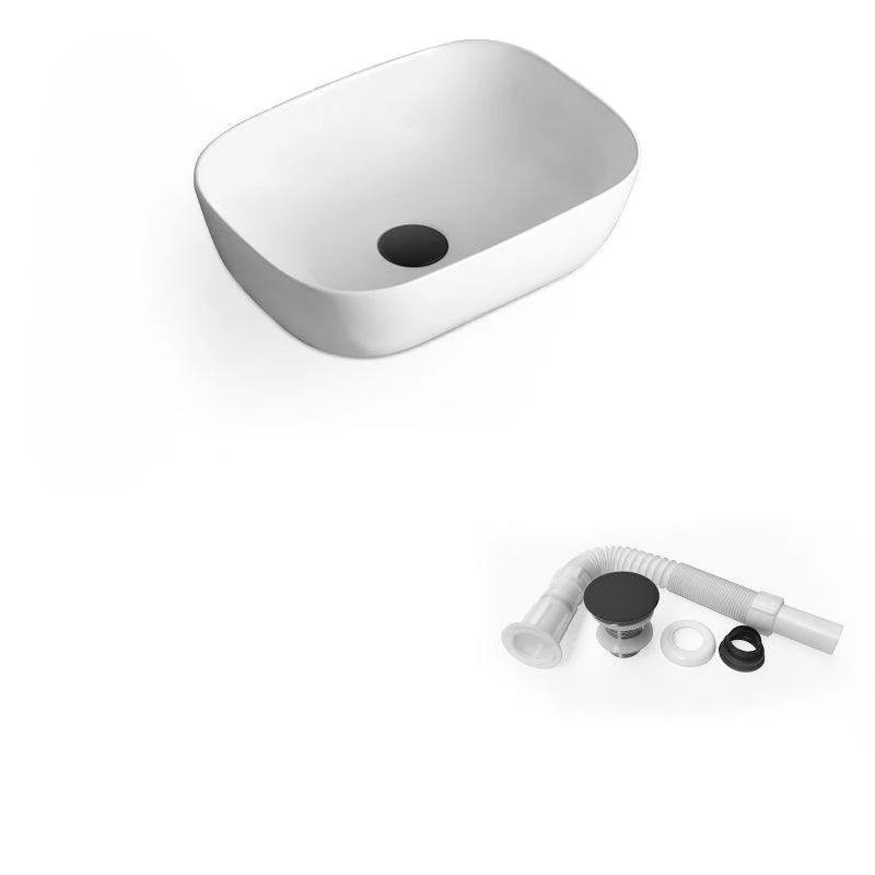 White Modern Sink Washroom Ceramic Rod Handle Tap Bathroom Sink -Bathlova