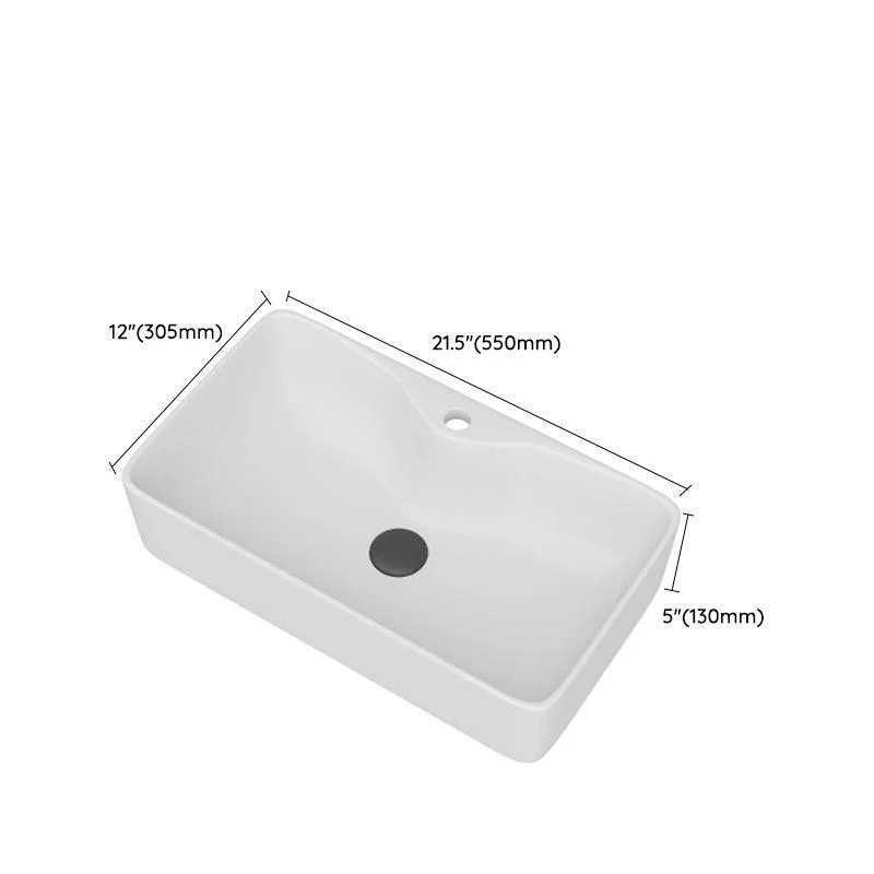 White Rectangular Trough Bathroom Sink Modern Trough Bathroom Sink -Bathlova