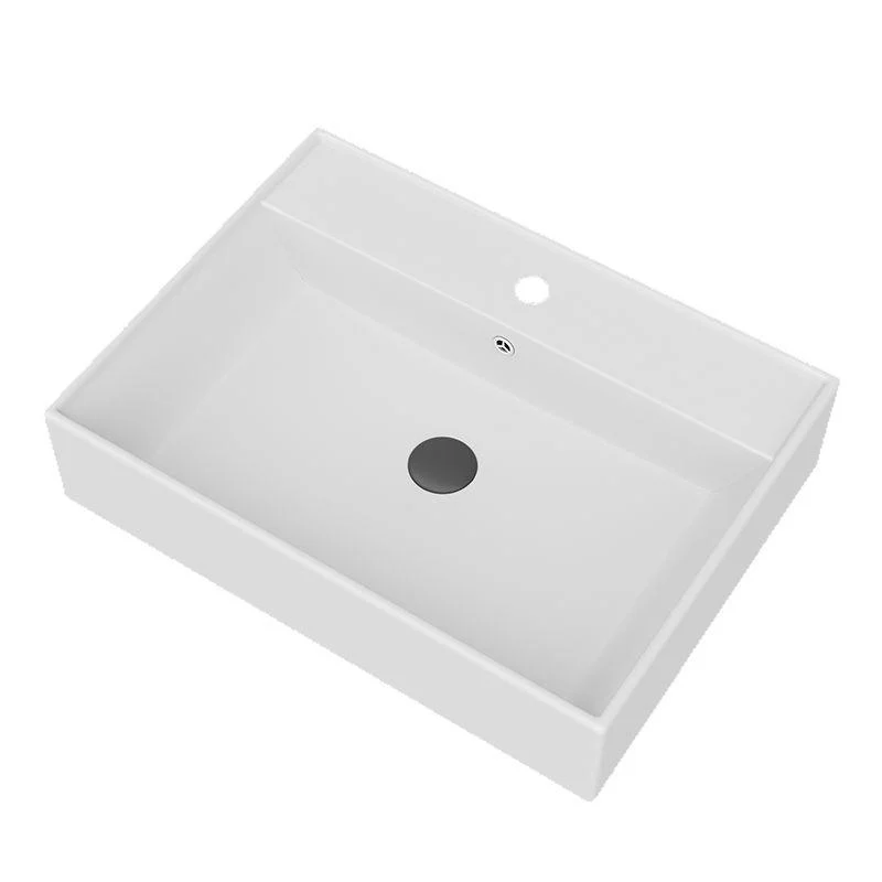 White Rectangular Trough Bathroom Sink Modern Trough Bathroom Sink -Bathlova