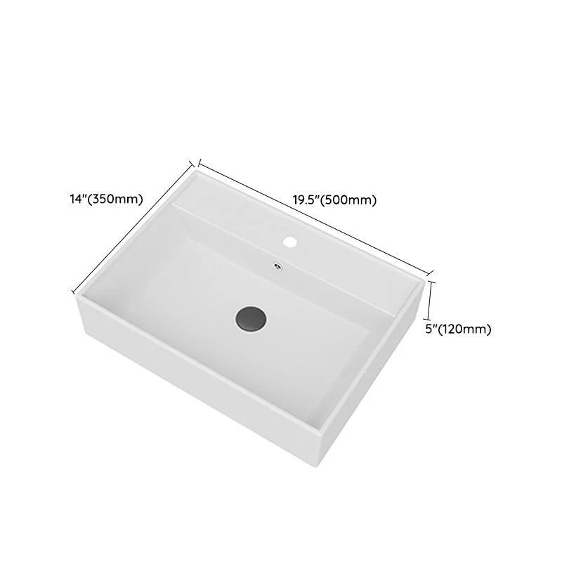 White Rectangular Trough Bathroom Sink Modern Trough Bathroom Sink -Bathlova