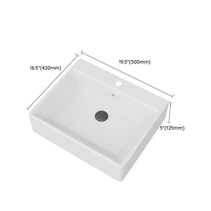 White Rectangular Trough Bathroom Sink Modern Trough Bathroom Sink -Bathlova