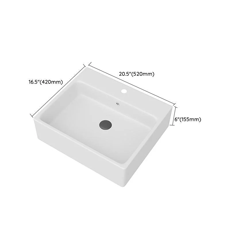 White Rectangular Trough Bathroom Sink Modern Trough Bathroom Sink -Bathlova