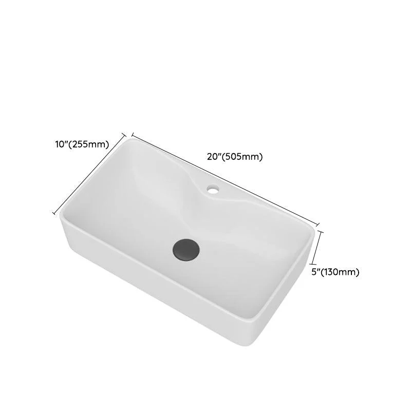 White Rectangular Trough Bathroom Sink Modern Trough Bathroom Sink -Bathlova