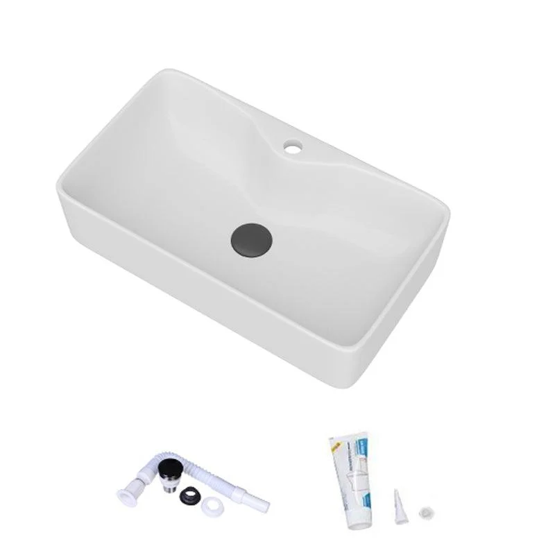 White Rectangular Trough Bathroom Sink Modern Trough Bathroom Sink -Bathlova