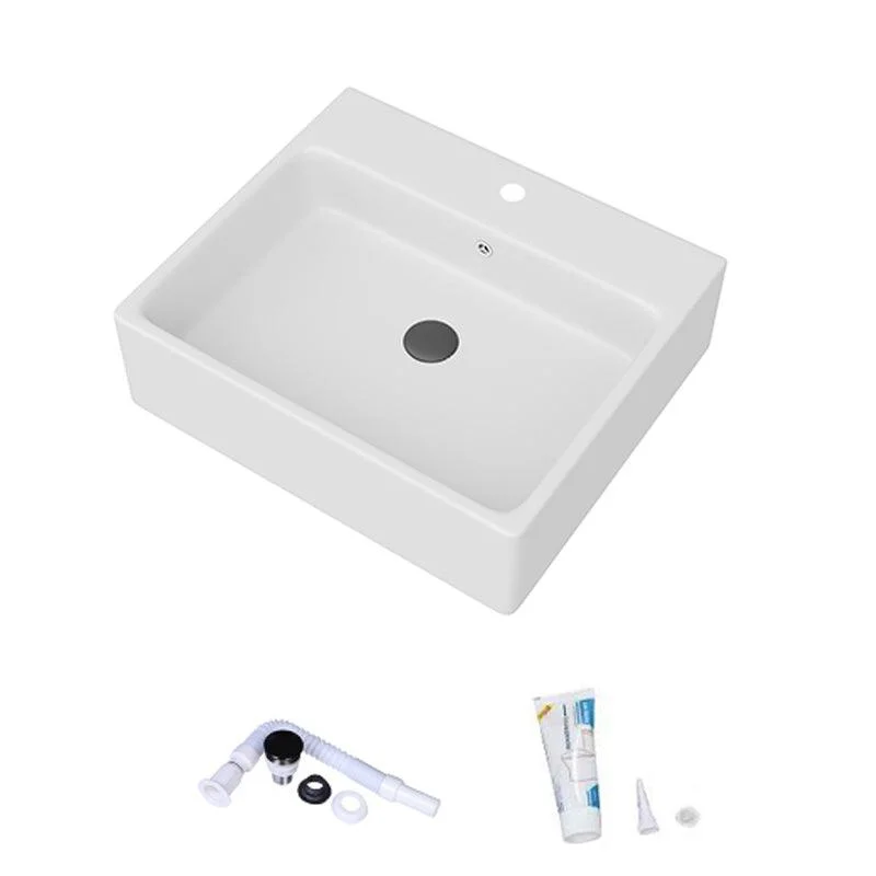 White Rectangular Trough Bathroom Sink Modern Trough Bathroom Sink -Bathlova