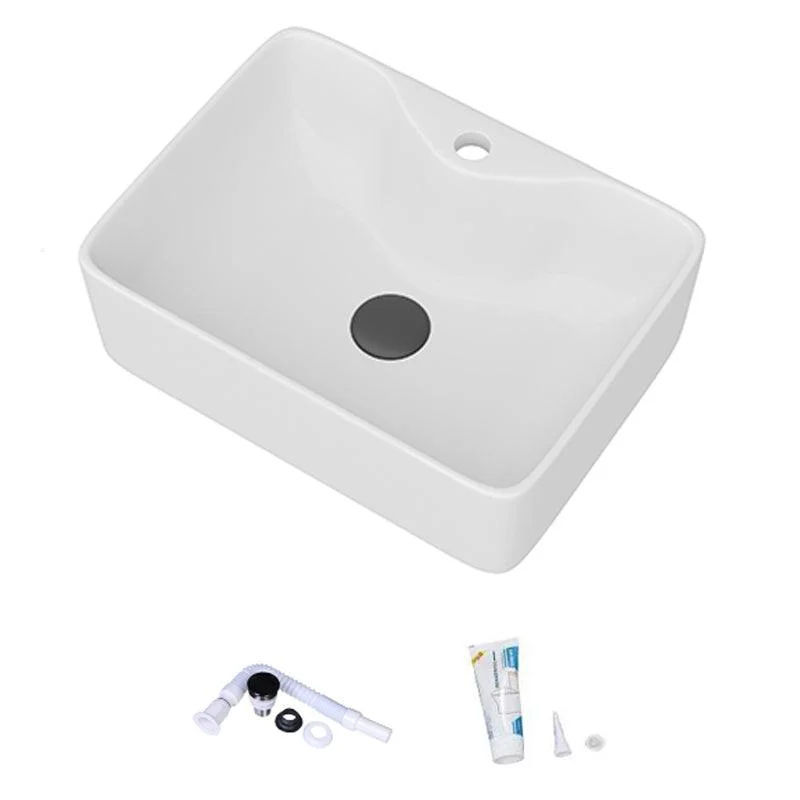 White Rectangular Trough Bathroom Sink Modern Trough Bathroom Sink -Bathlova