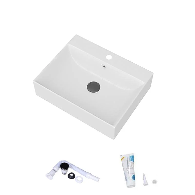 White Rectangular Trough Bathroom Sink Modern Trough Bathroom Sink -Bathlova