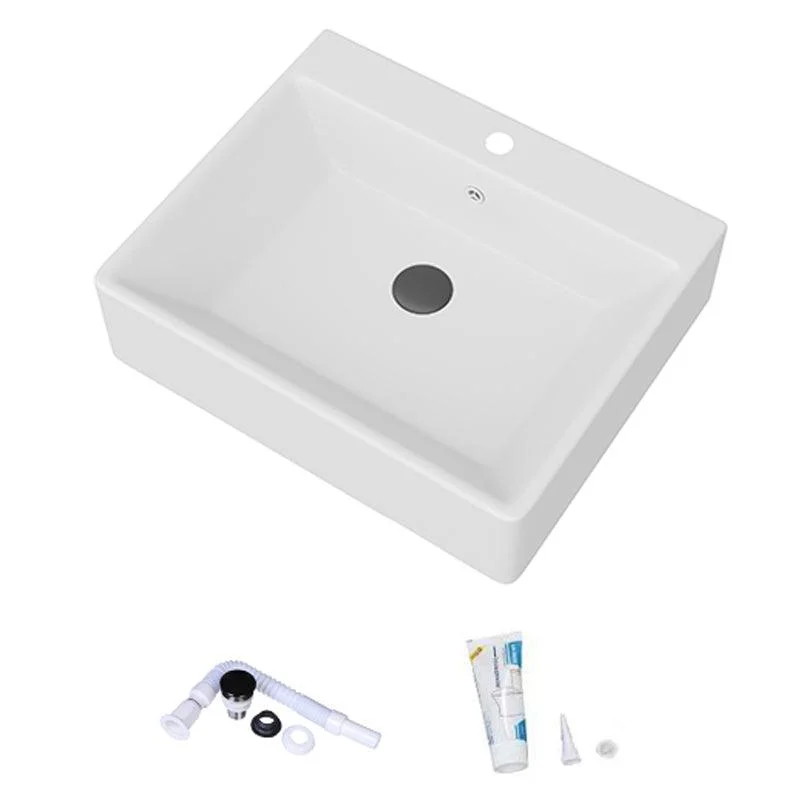 White Rectangular Trough Bathroom Sink Modern Trough Bathroom Sink -Bathlova