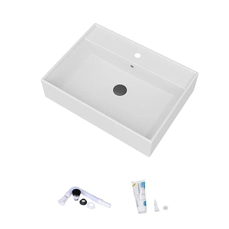 White Rectangular Trough Bathroom Sink Modern Trough Bathroom Sink -Bathlova