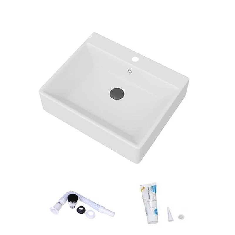 White Rectangular Trough Bathroom Sink Modern Trough Bathroom Sink -Bathlova