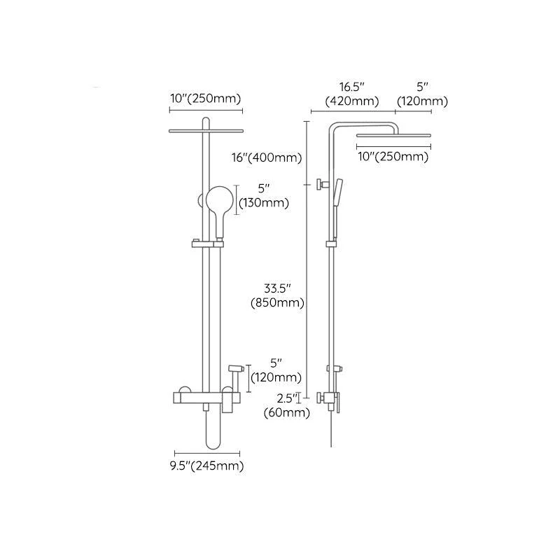 White Thermostatic Shower Set Bathroom Shower All Copper Household -Bathlova