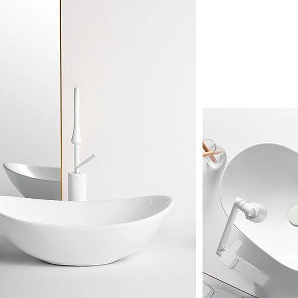 White Trough Bathroom Sink Modern Porcelain Trough Bathroom Sink -Bathlova