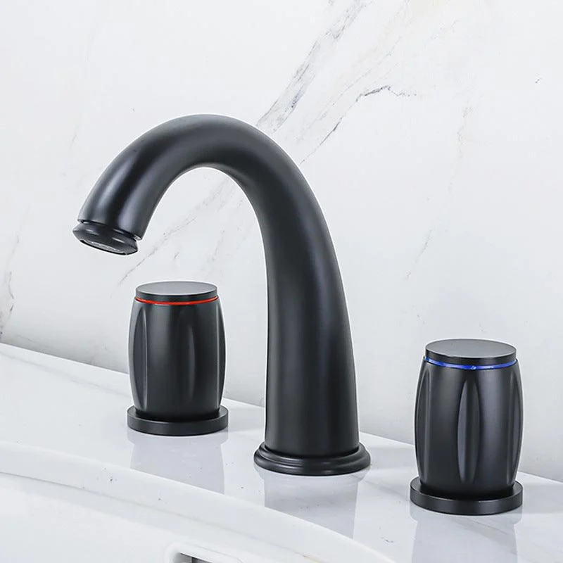 Widespread Bathroom Sink Tap Double Handle Tap with 3 Holes -Bathlova