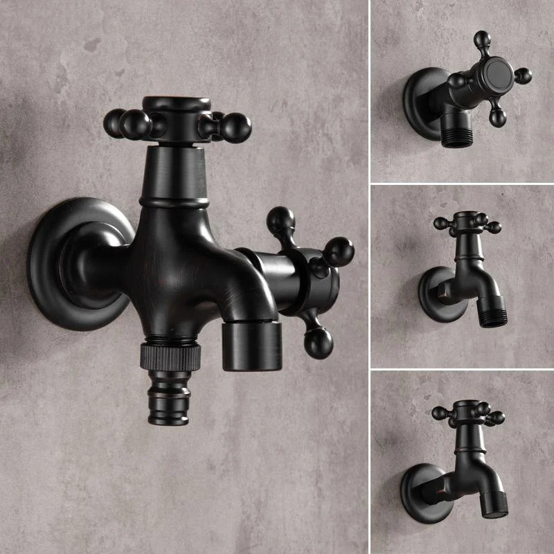 Widespread Bathroom Sink Tap Wall Mounted Cross Handle Tap -Bathlova