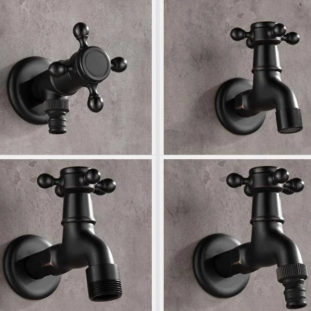 Widespread Bathroom Sink Tap Wall Mounted Cross Handle Tap -Bathlova