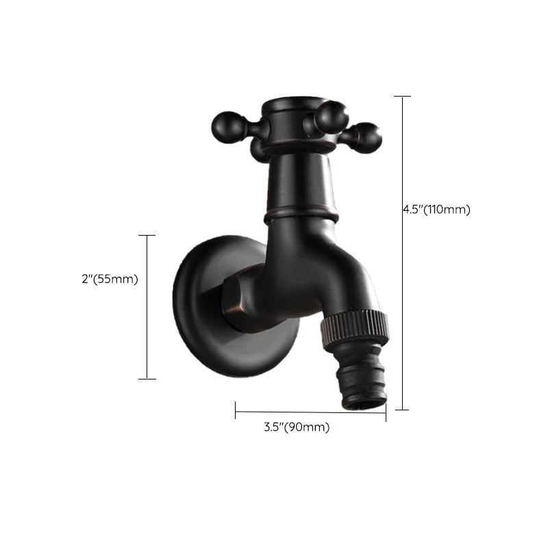 Widespread Bathroom Sink Tap Wall Mounted Cross Handle Tap -Bathlova