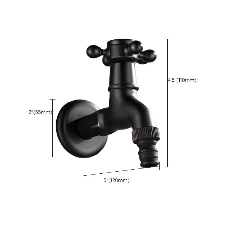 Widespread Bathroom Sink Tap Wall Mounted Cross Handle Tap -Bathlova