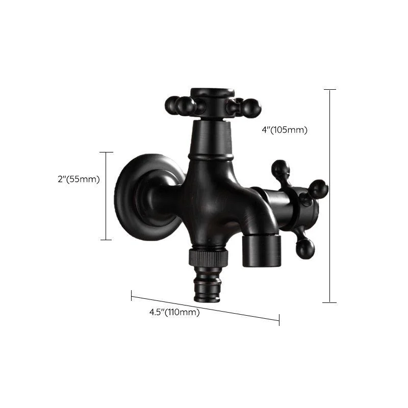 Widespread Bathroom Sink Tap Wall Mounted Cross Handle Tap -Bathlova