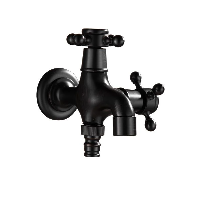 Widespread Bathroom Sink Tap Wall Mounted Cross Handle Tap -Bathlova