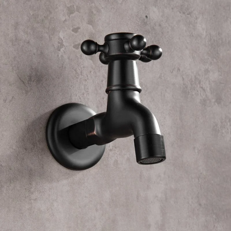 Widespread Bathroom Sink Tap Wall Mounted Cross Handle Tap -Bathlova