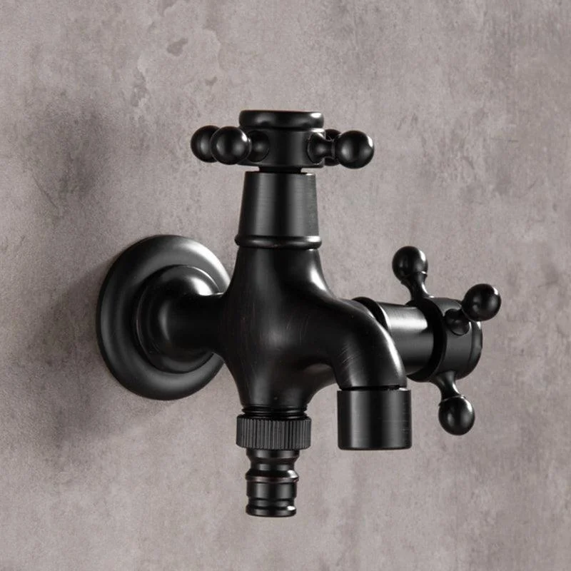 Widespread Bathroom Sink Tap Wall Mounted Cross Handle Tap -Bathlova