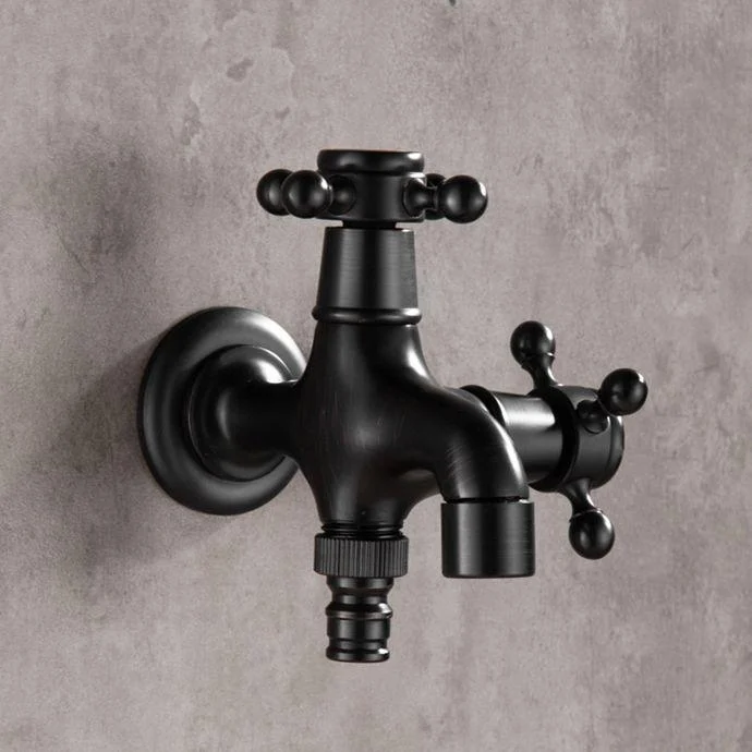 Widespread Bathroom Sink Tap Wall Mounted Cross Handle Tap -Bathlova