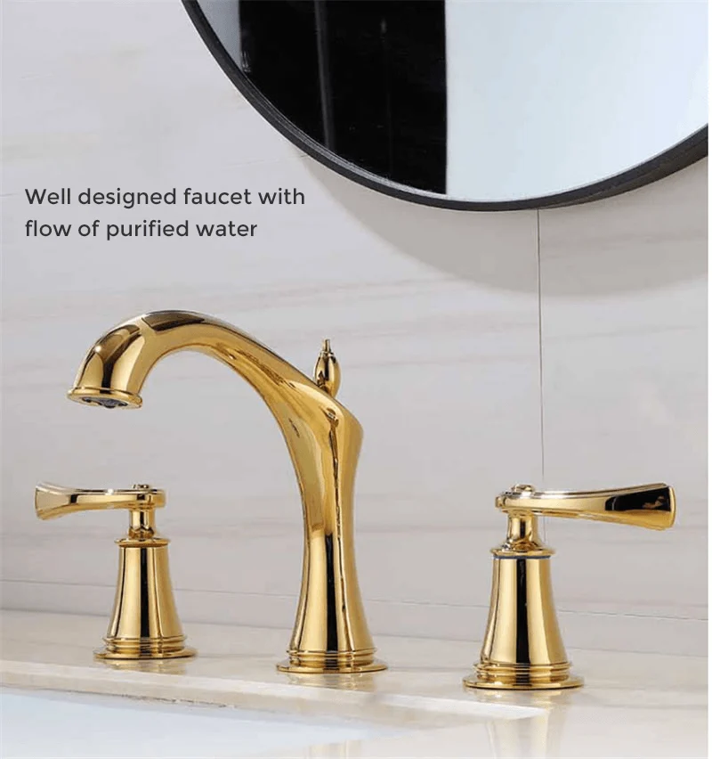 Widespread Bathroom Sink Tap with 3 Holes -Bathlova